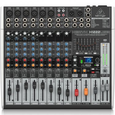 内蒙百灵达 Behringer X1222USB 模拟调音台 USB声卡调音台 直播K歌调音台