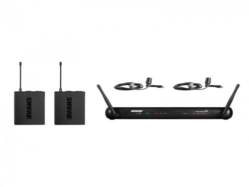 内蒙Shure 舒尔 SVX188/CVL 双领夹式话筒系统 胸麦 一拖二无线话筒