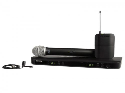 内蒙Shure 舒尔 BLX1288/CVL 无线麦克风  BLX1288/CVL 双通道无线领夹+手持话筒系统