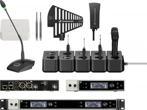 内蒙森海赛尔 EW-DX EM 2 DANTE 双通道一拖二无线麦克风 教学会议舞台演出直播无线话筒 Sennheiser