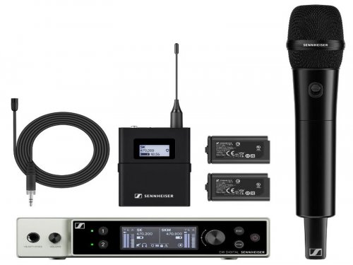 内蒙森海赛尔 EW-DX MKE2-835-S SET 一拖二无线麦克风 教学会议舞台演出直播无线话筒